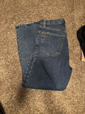 Abercrombie & Dark Blue ankle Straight Jeans
